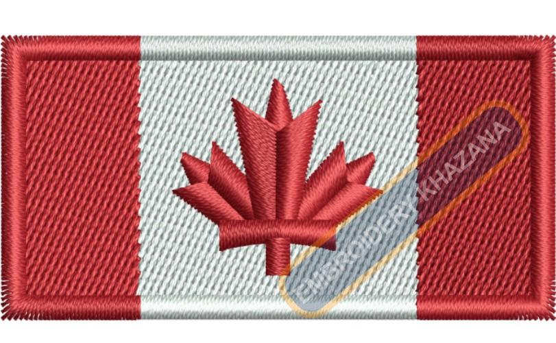 canadian flag embroidery design